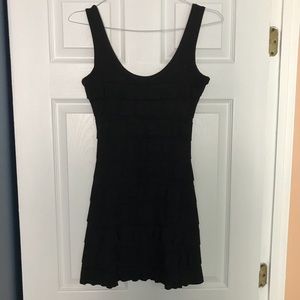 Black dress with ruffles